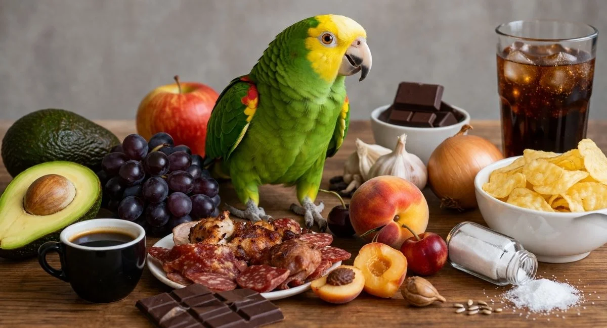 Papağanlara Verilmemesi Gereken Meyveler ve Yiyecekler